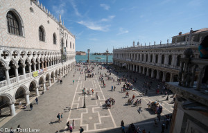 The canal-facing leg of Piazzo San Marco, as seen from the mezzanine roof of the Basilica of San Marco