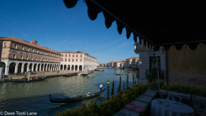 Gondoliers have the right of way - everyone else will slam to a halt to allow them through.