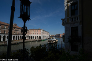 View looking the other way down the Grand Canal from our breakfast terrace at the Hotel Al Ponte Antico.