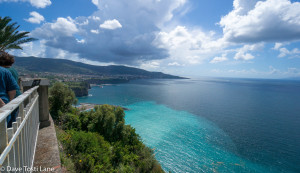 Outflow of colder water into the Mediterranean 