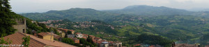 Panorama from above our San Marino Hotel 