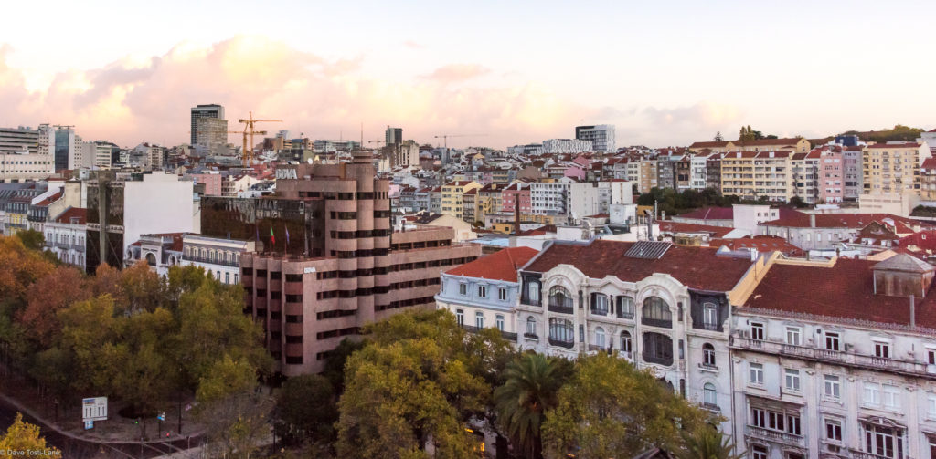 Another view of the city from our rooftop terrace at the hotel in Lisbon