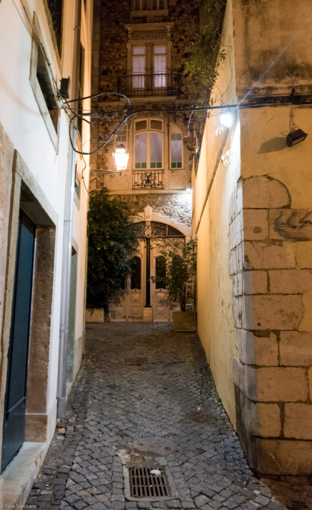 Alfama District at night, Color version 