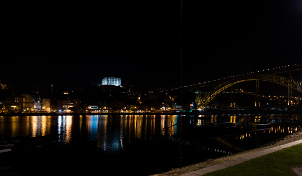 The bridge at night.