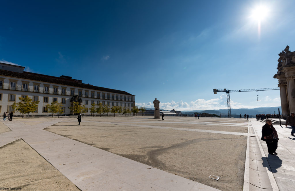 The courtyard at the University of Coimbra